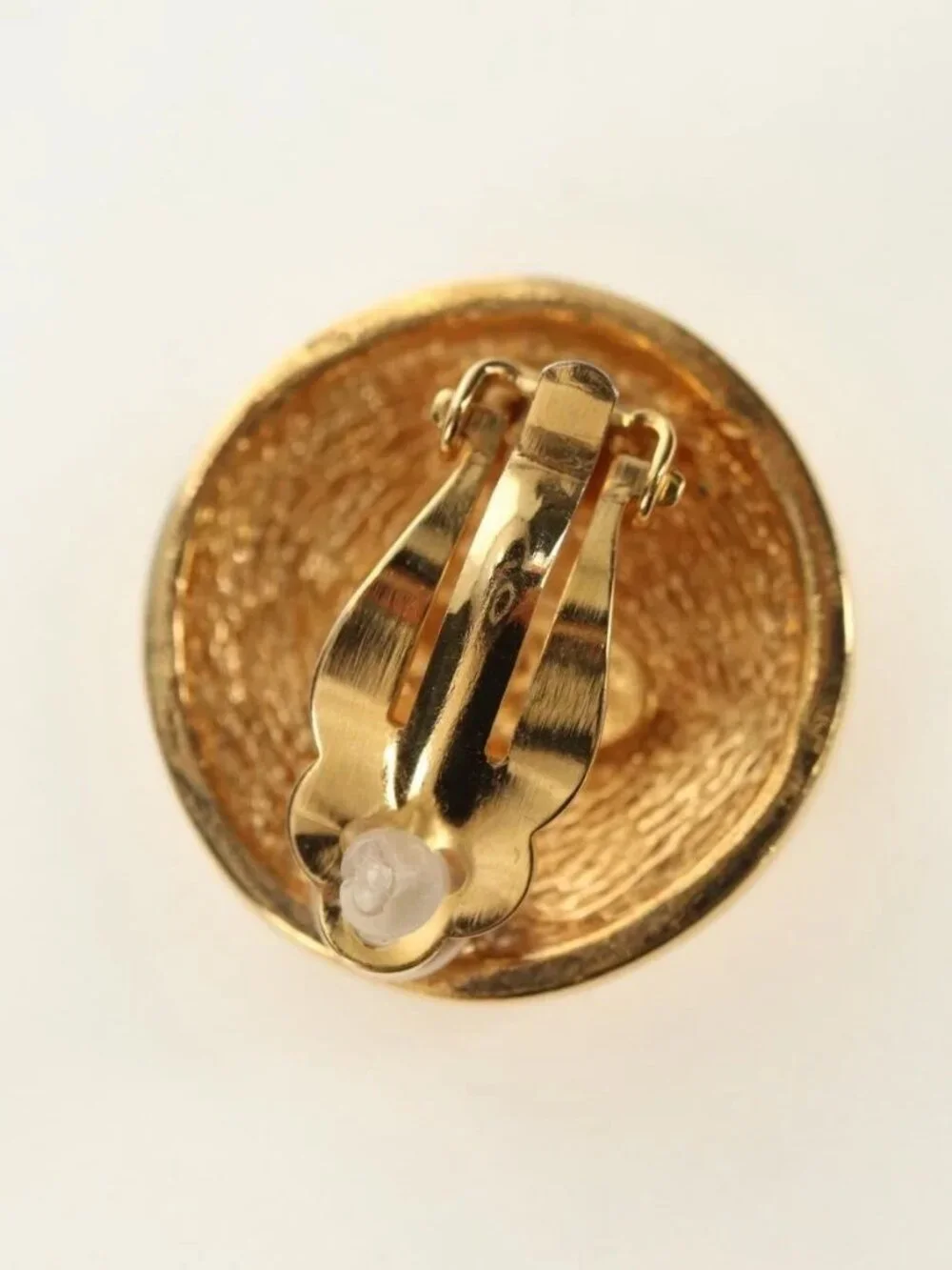 CHANEL COCO Mark Earring metal Gold Tone CC Auth 181301V